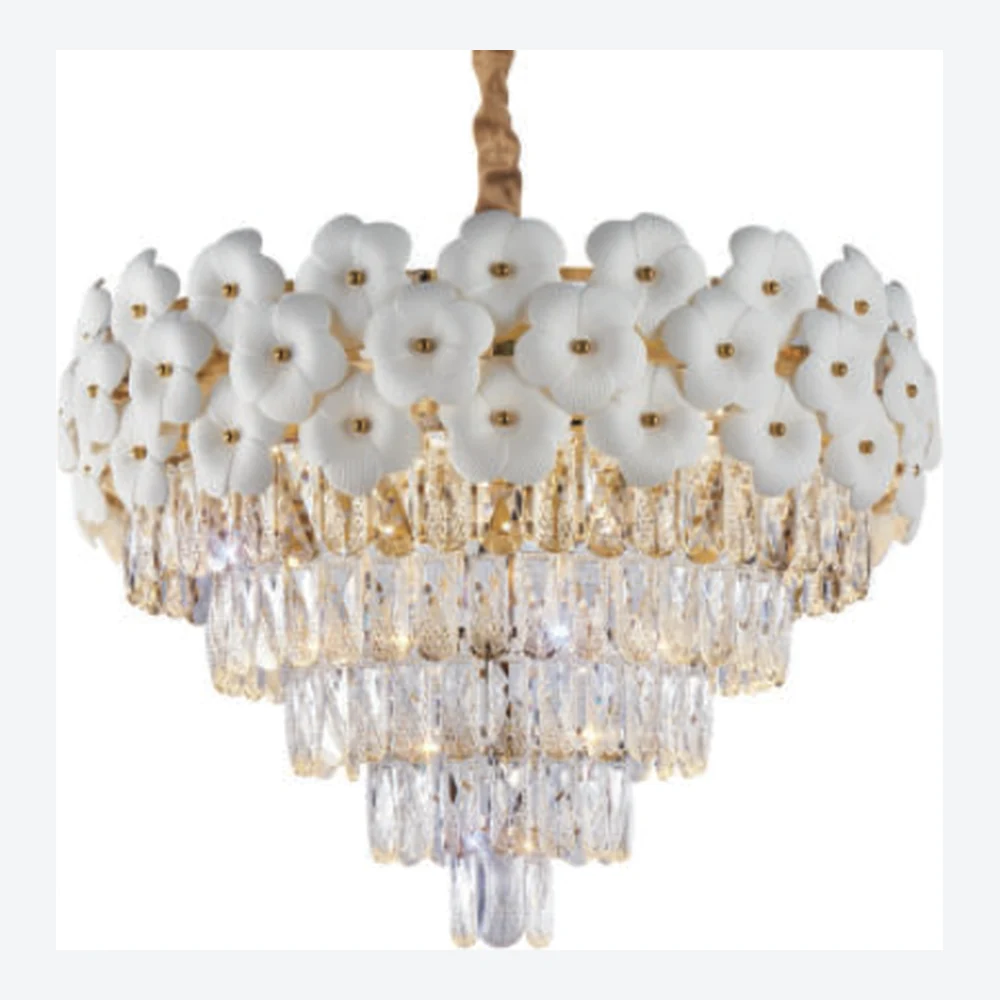 Lustre décoratif en cristal transparent — série C40377