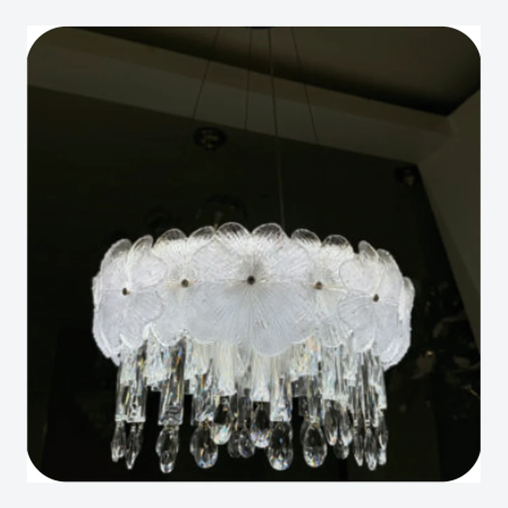 Lustre décoratif en cristal doré — série C40387