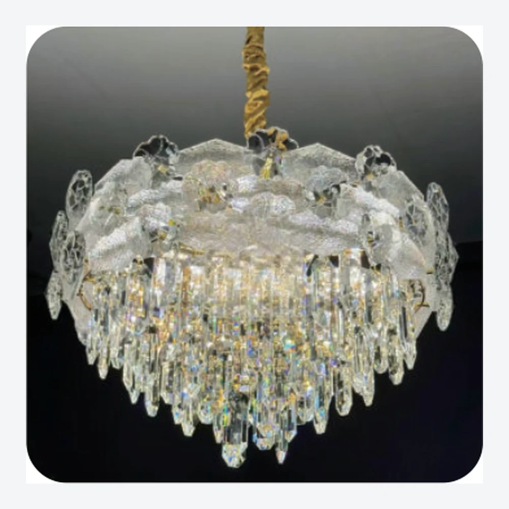 Lustre décoratif en cristal transparent — série C40406