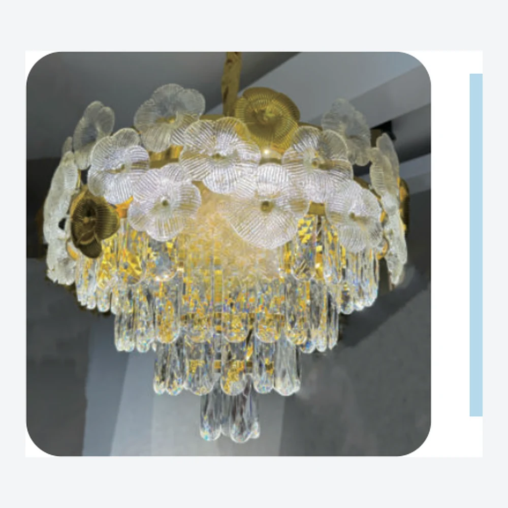 Lustre décoratif en cristal transparent — série C40423
