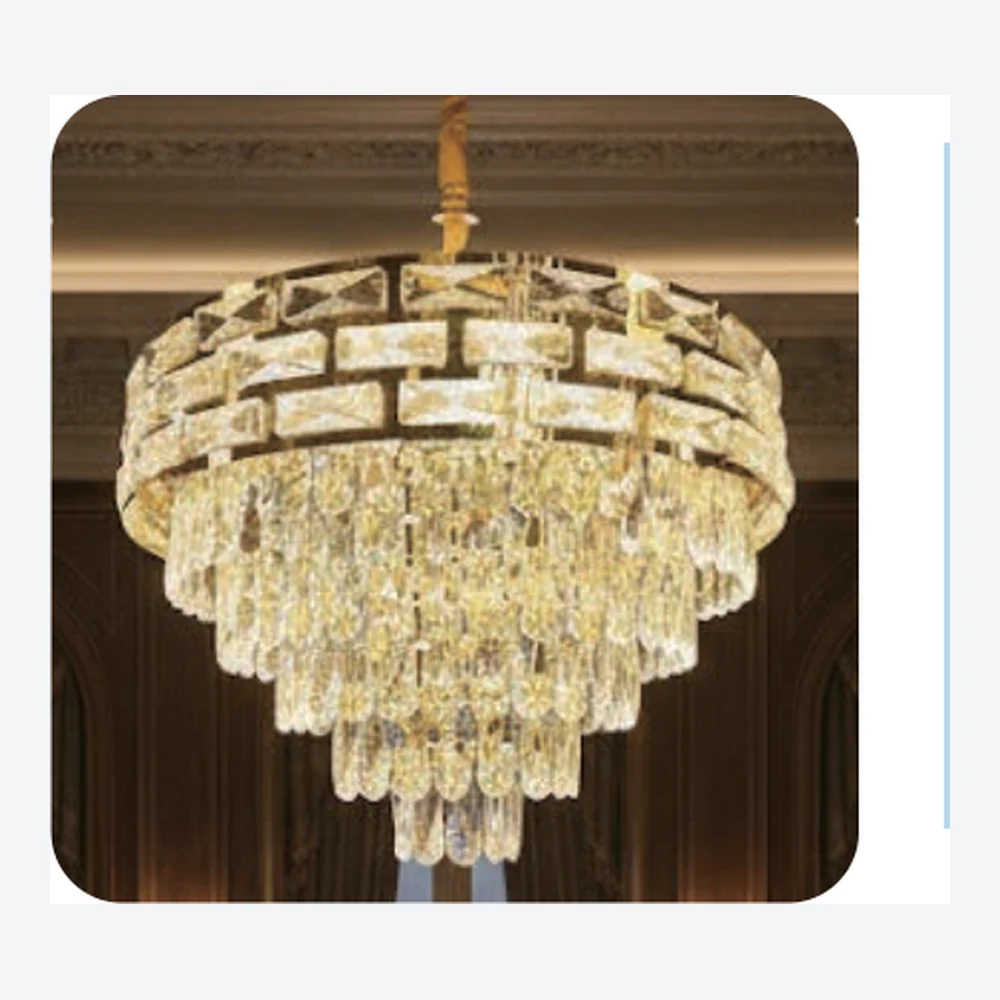 Lustre décoratif en cristal doré — série C40513