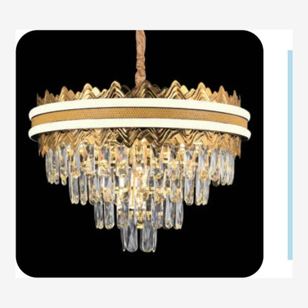 Lustre décoratif en cristal doré — série C40569