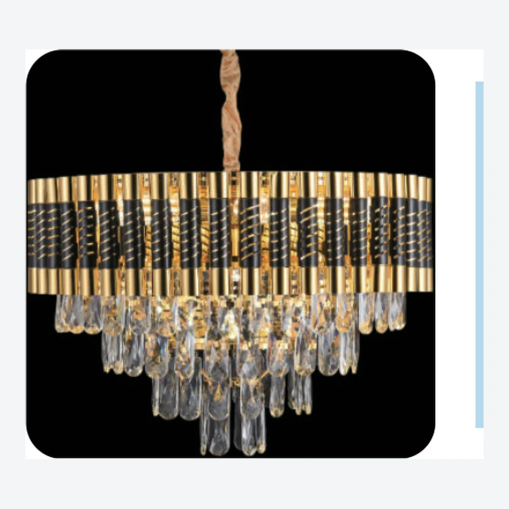 Lustre décoratif en cristal doré — série C40579