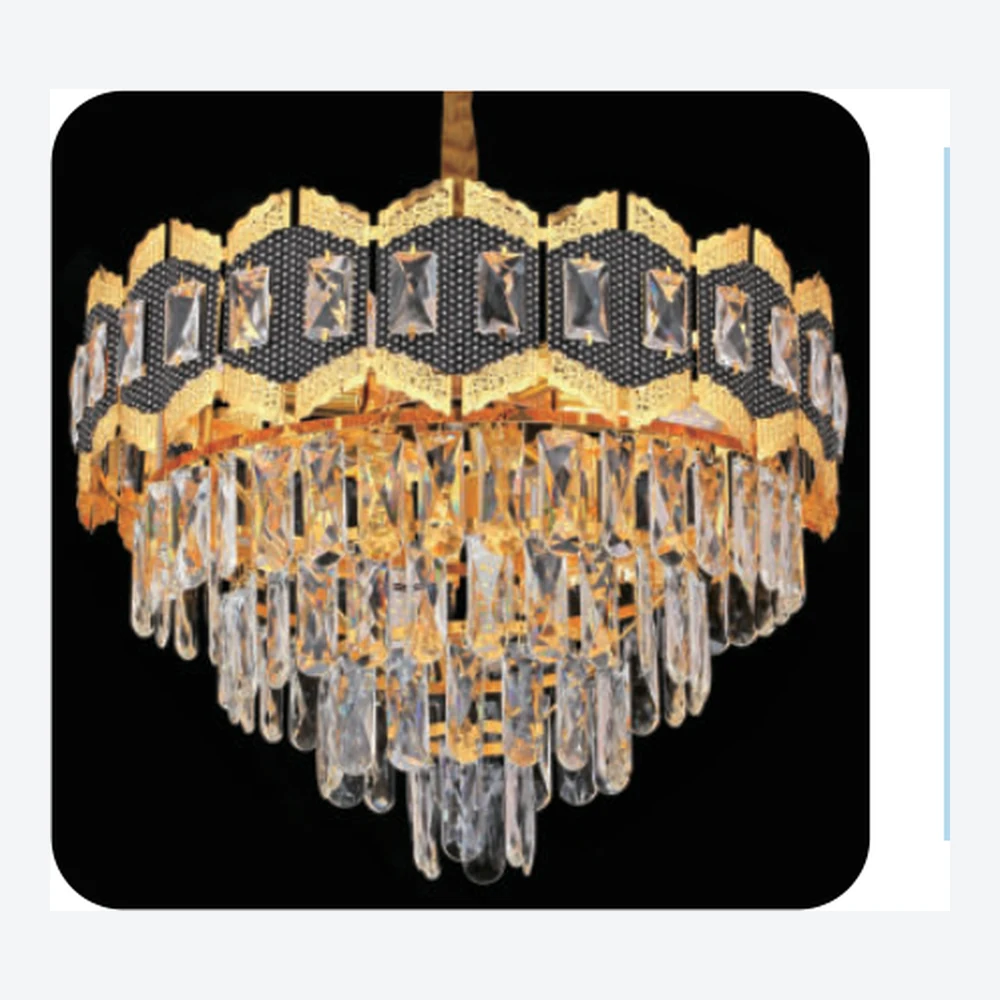 Lustre décoratif en cristal doré — série C40594