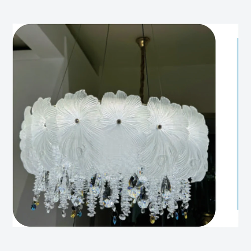 Lustre décoratif en cristal doré — série C40665
