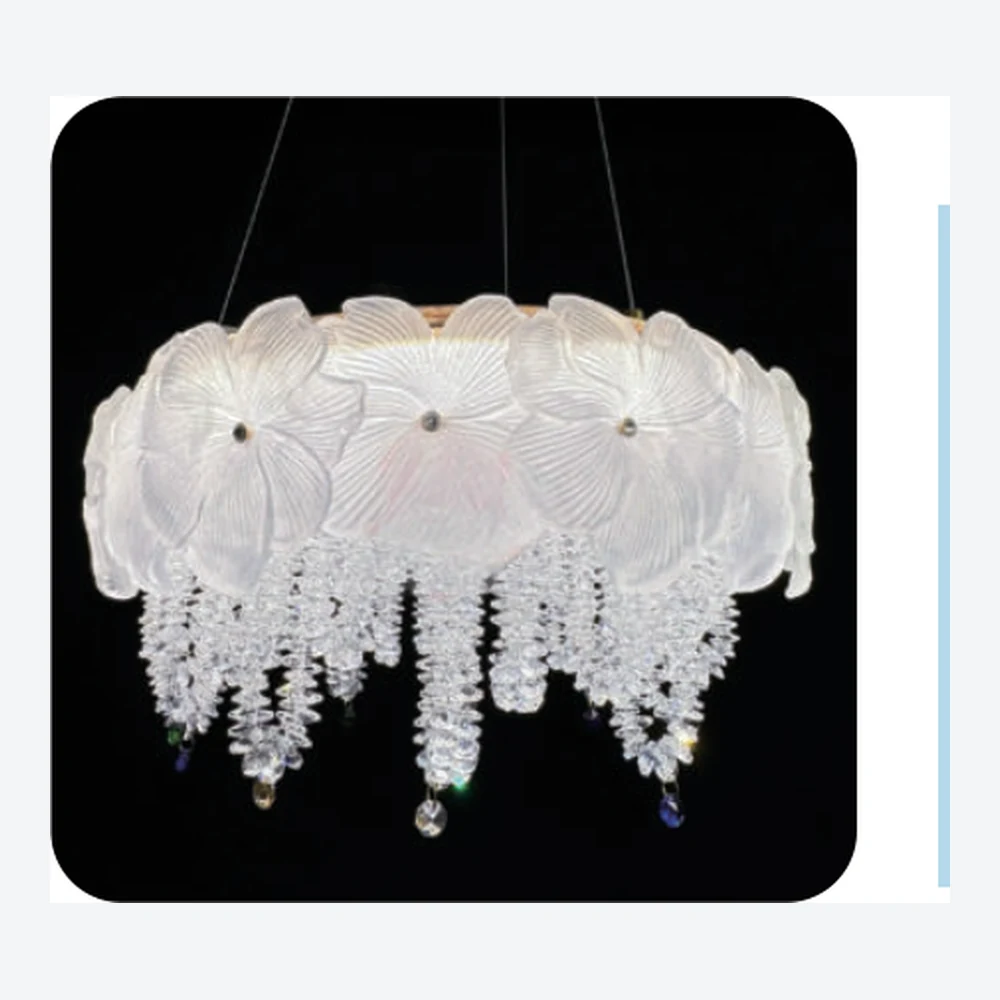 Lustre décoratif en cristal transparent — série C40686