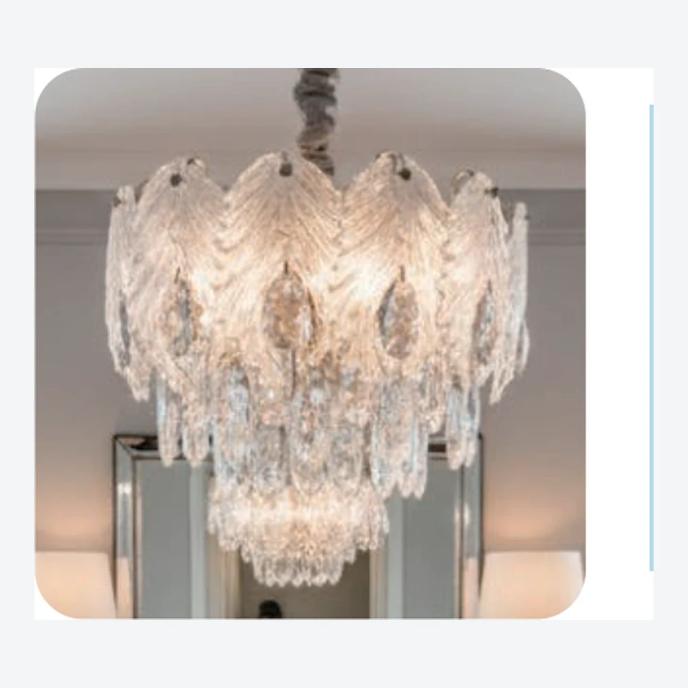 Lustre décoratif en cristal doré — série C40738