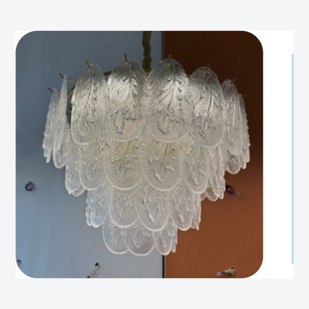 Lustre floral en cristal transparent — série C40763