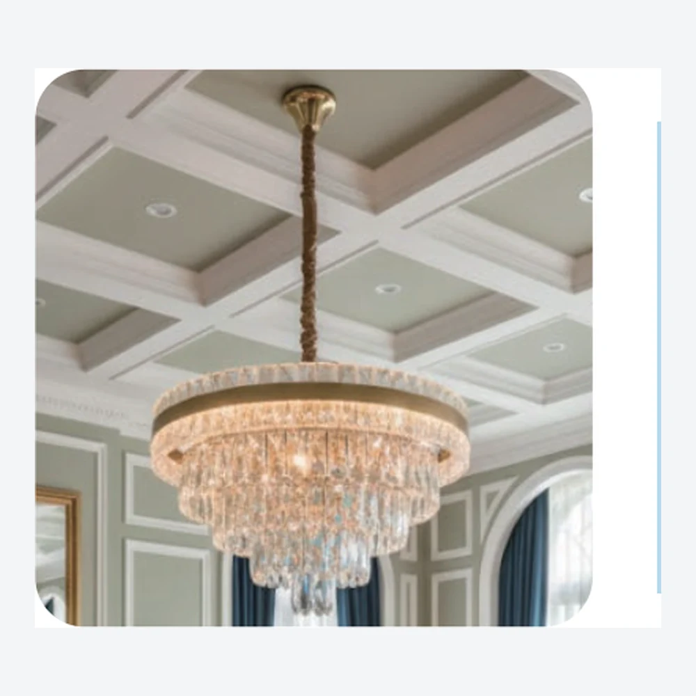 Lustre floral en cristal transparent — série C40814