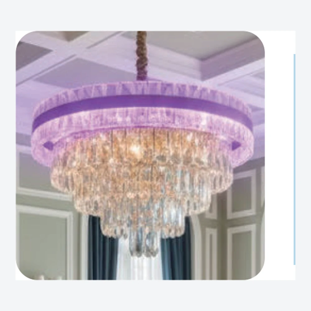 Lustre floral en cristal transparent — série C40822
