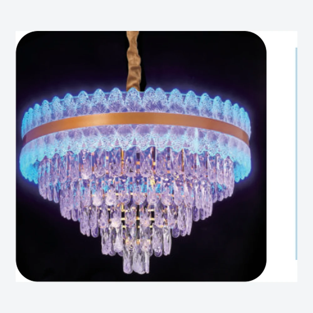 Lustre floral en cristal multicolore — série C40826