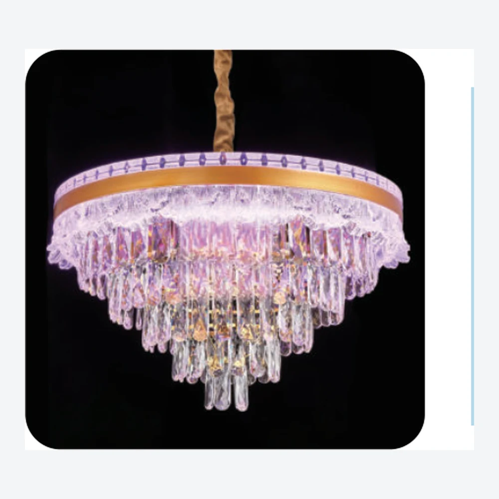 Lustre floral en cristal transparent — série C40830