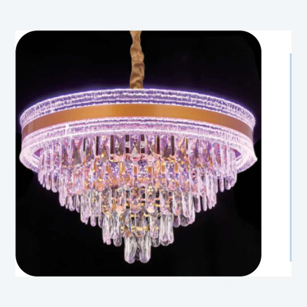 Lustre floral en cristal transparent — série C40838