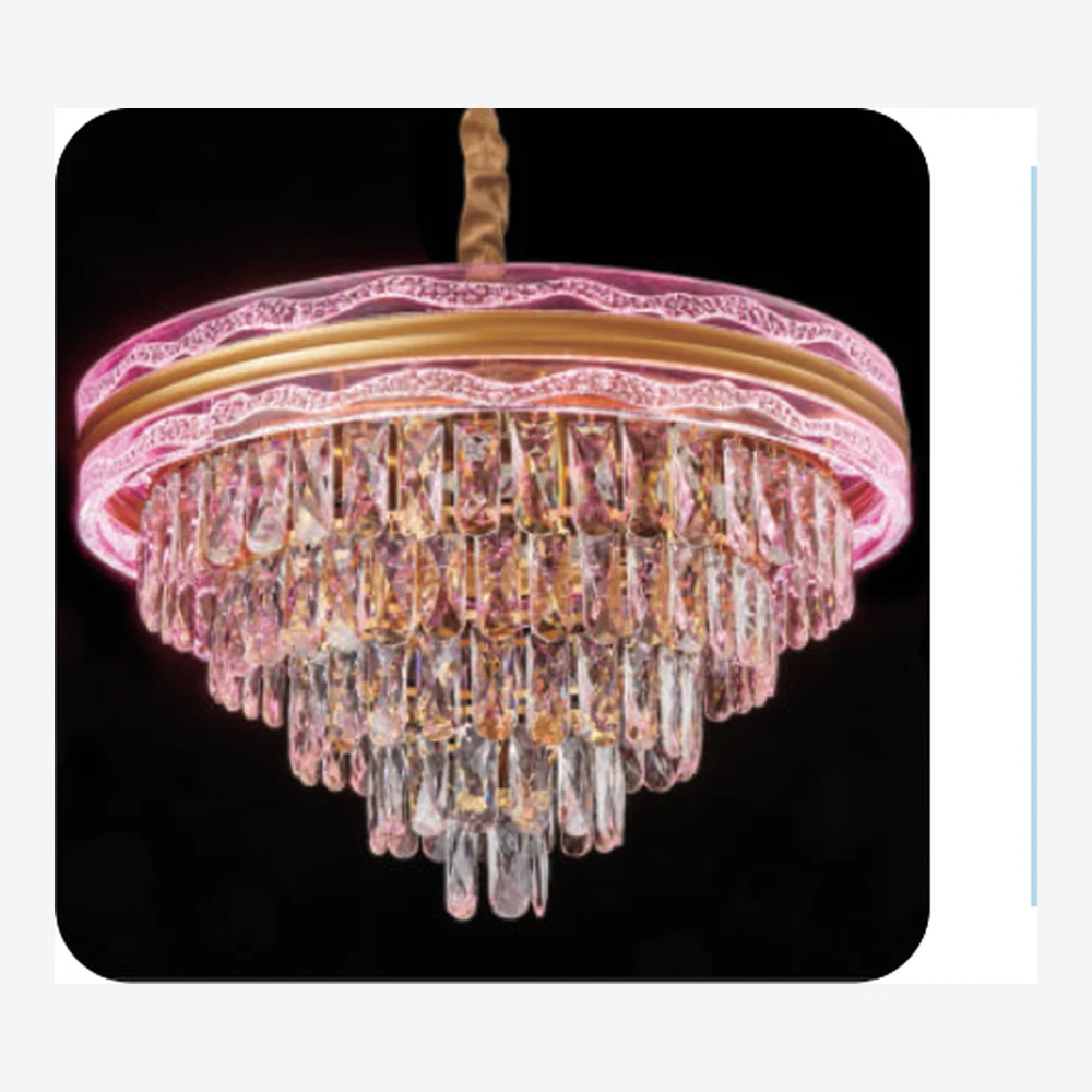 Lustre LED multicolore en cristal multicolore — série C40842