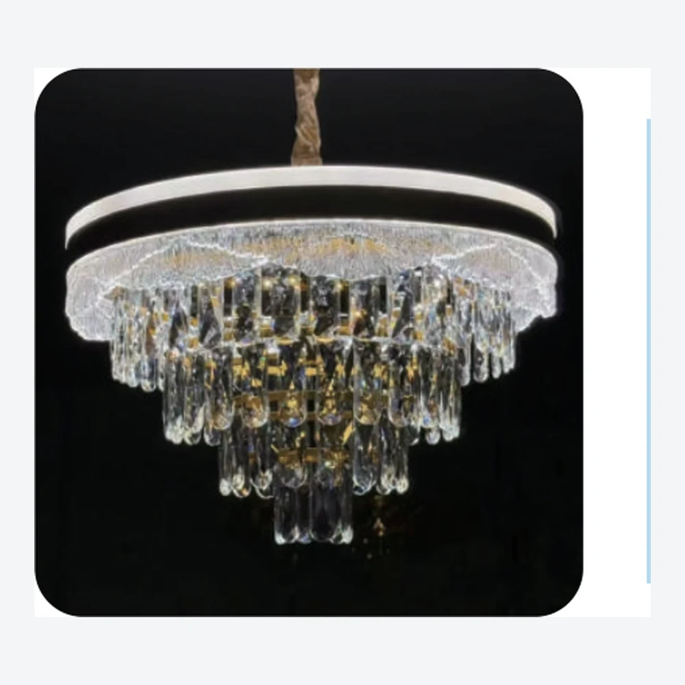 Lustre moderne en cristal transparent — série C40855