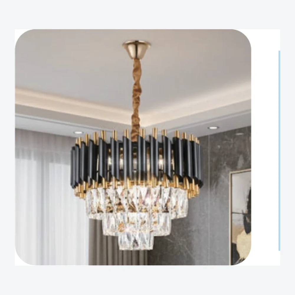 Lustre moderne en cristal transparent — série C40864