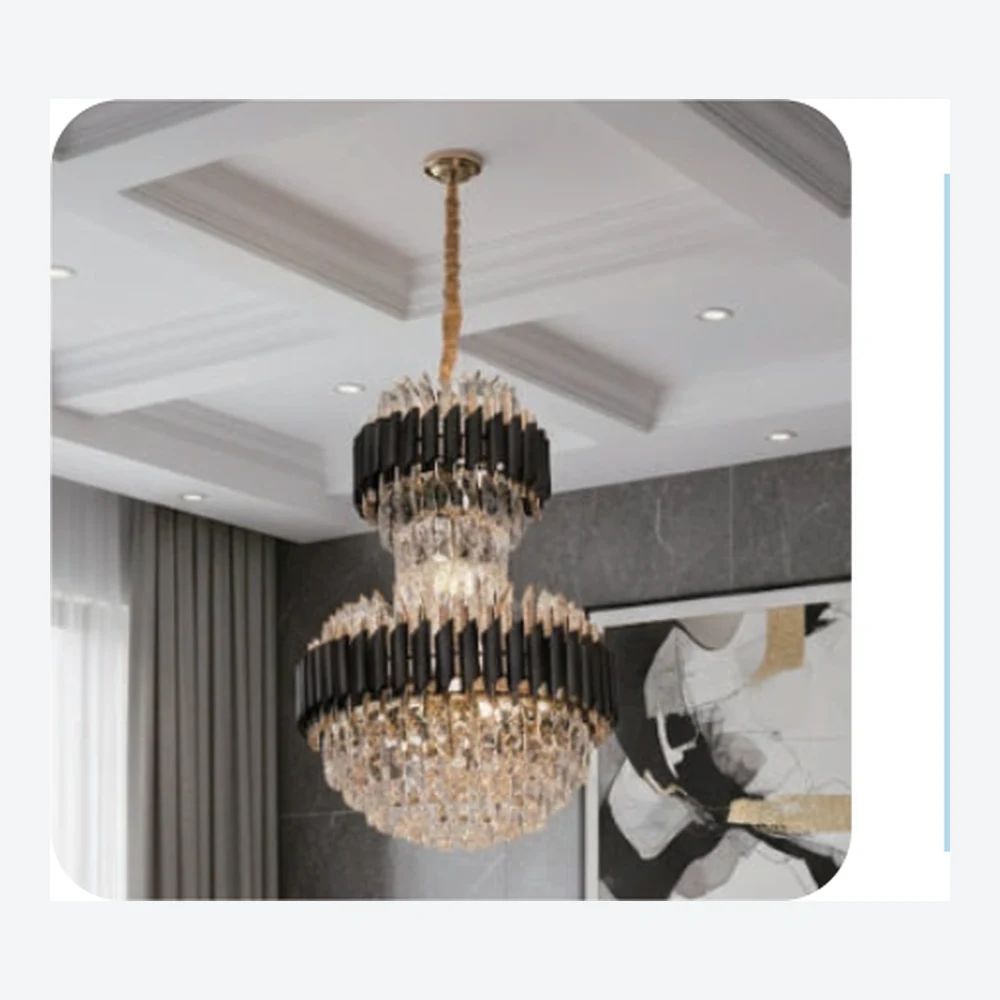 Lustre moderne en cristal transparent — série C40868