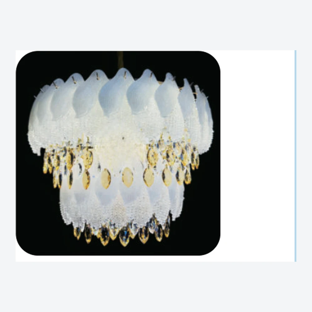 Lustre à double couronne en cristal transparent — série C40871
