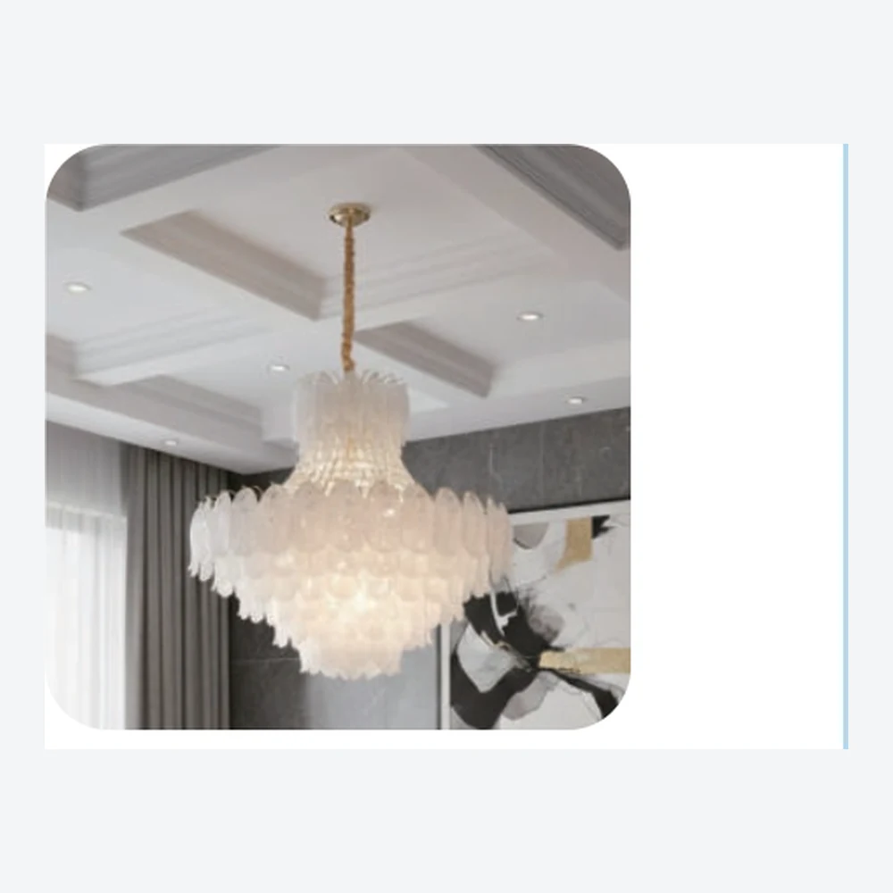Grand lustre monumental en cristal transparent — série C40874